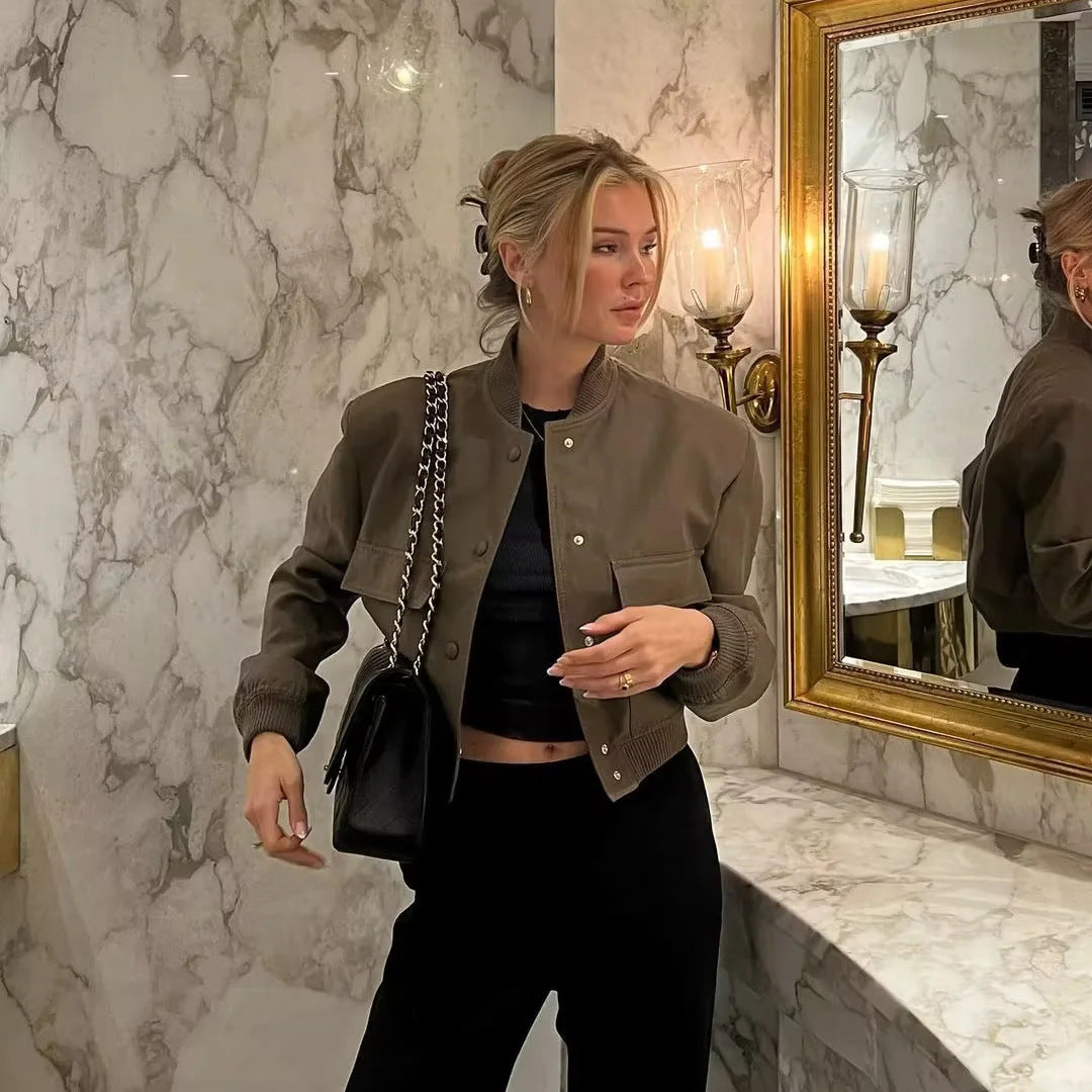 Luxe Jacket Soft Bomber Cropped