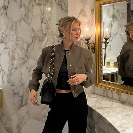 Luxe Jacket Soft Bomber Cropped