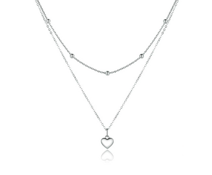 Amour Heart Pendant Necklace