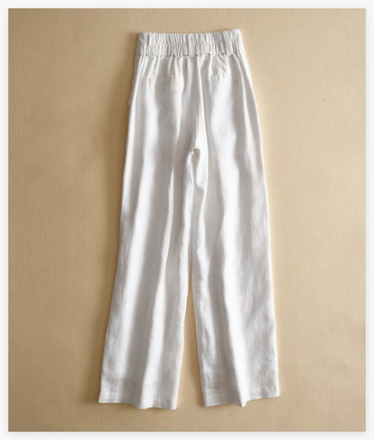 HighWaist Linen Pantalona