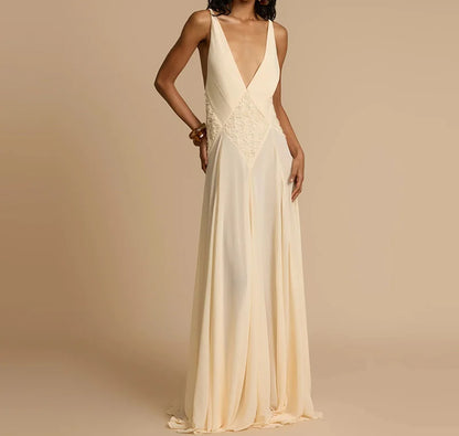 Fashion Stitching Lace Suspender Dress